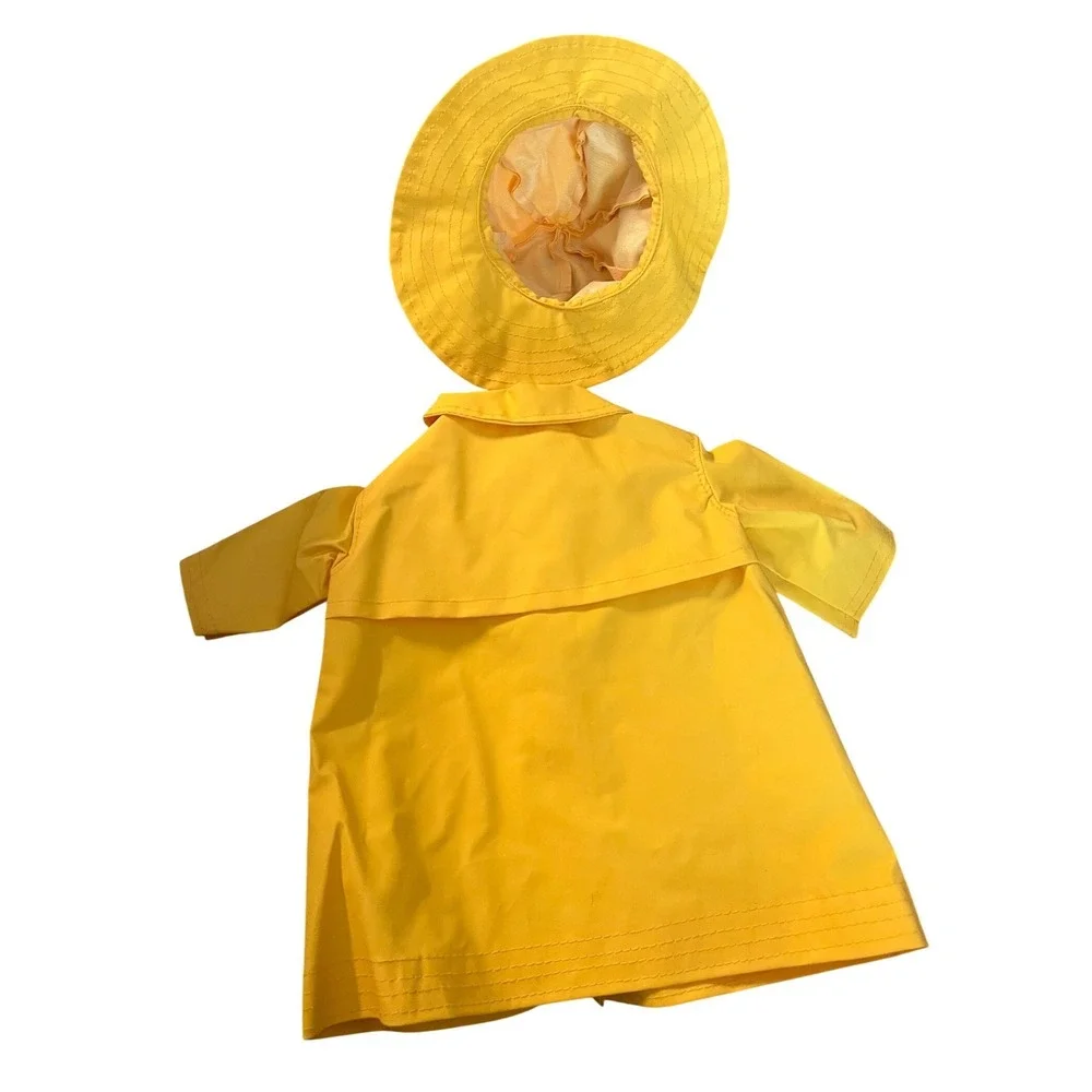 Yellow Doll Raincoat Set with Red Boots and Umbrella for 18 Inch Dolls